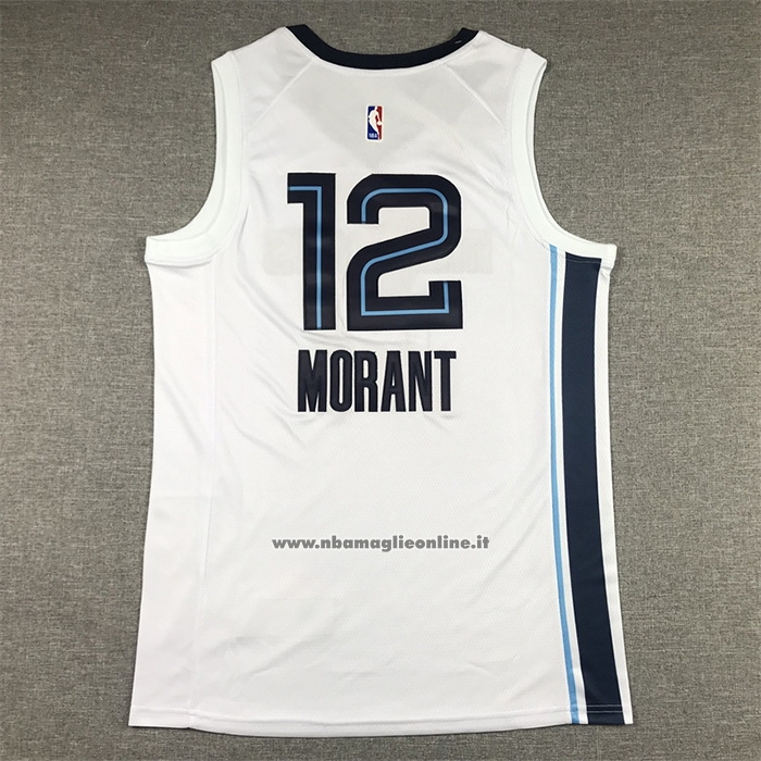 Maglia Memphis Grizzlies Ja Morant #12 Association 2022-23 Bianco
